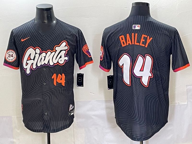 Men 2025 San Francisco Giants #14 Bailey Black Joint Name Nike MLB Jersey style 8